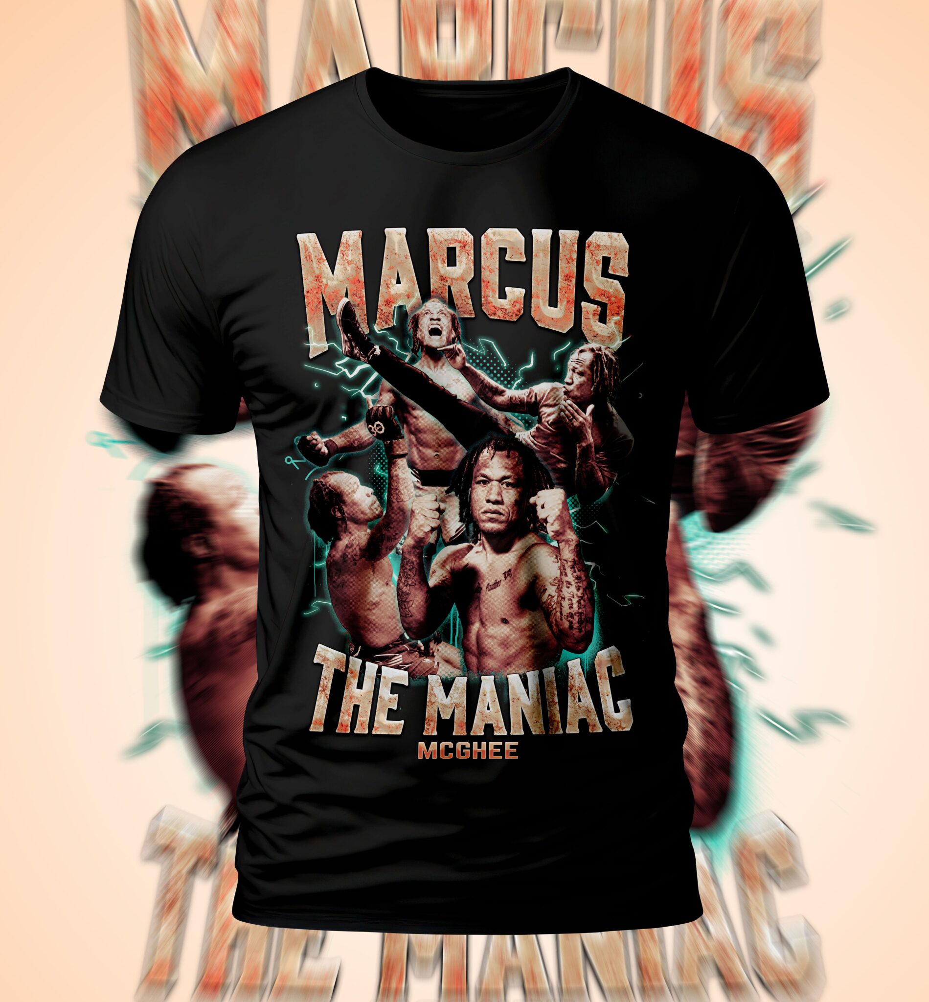 Retro Marcus 'the Maniac' Mcghee Fight Shirt - Marcus 